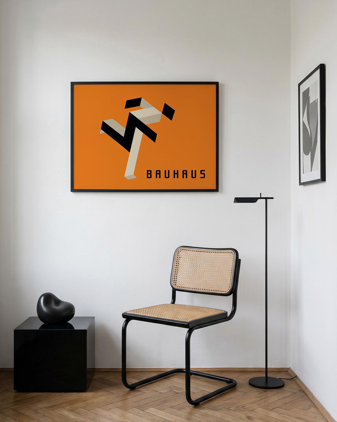 Dynamische vormstructuur – geometrische Bauhaus poster in liggend formaat