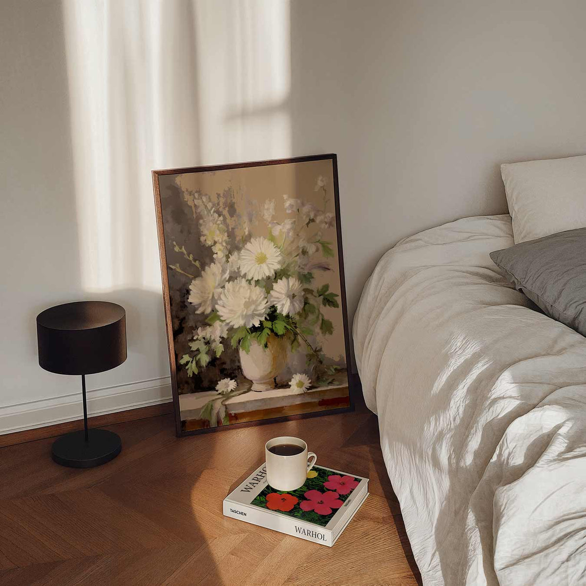Elegante Bloemenpracht – staande bloemen wanddecoratie van WallArtistic