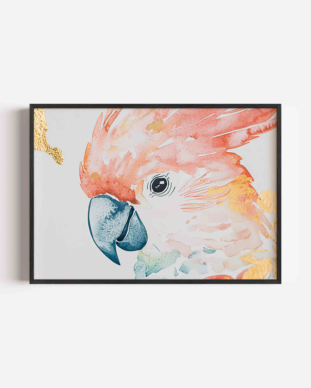 Papegaai met kleurrijke veren – dieren landscape poster als wanddecoratie