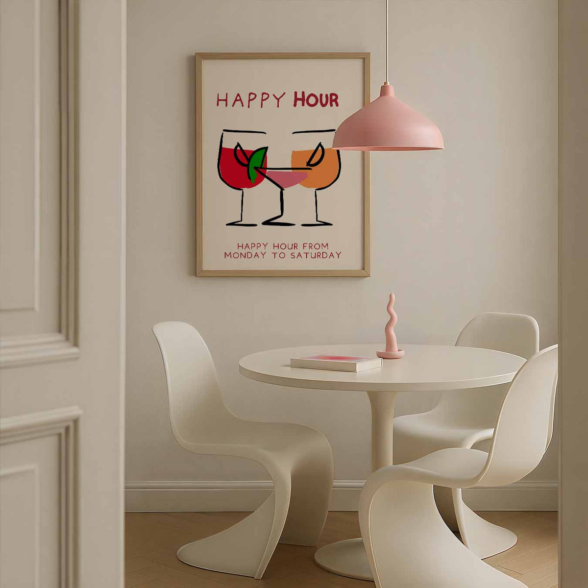 Happy Hour Cocktail – zomerse poster in staand formaat