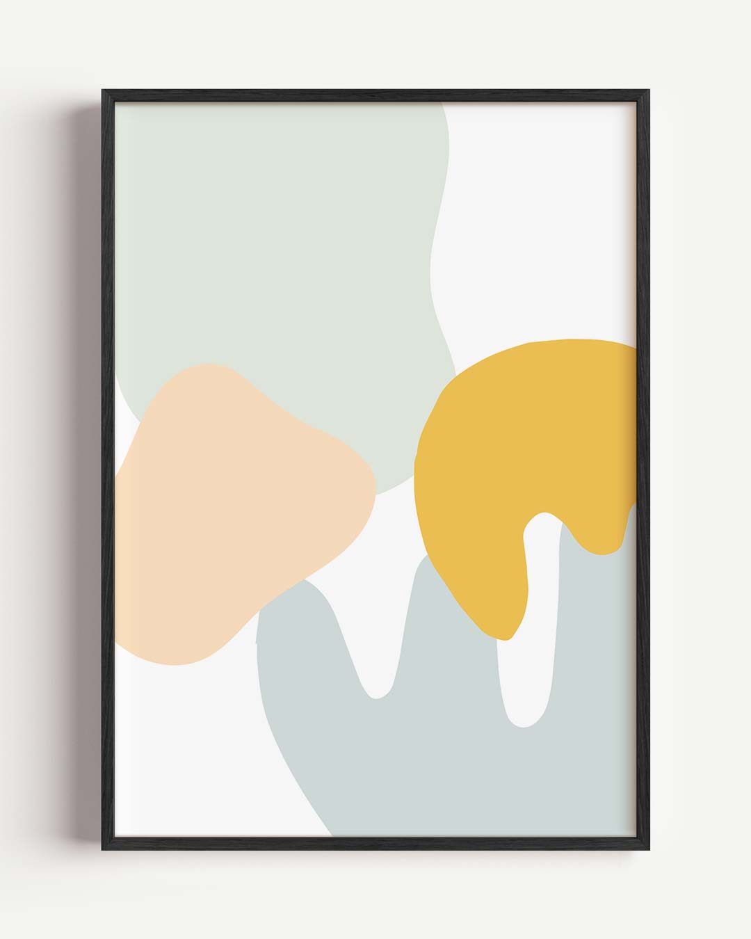 Zachte Organische Vormen – kleurrijke abstracte portret poster als wanddecoratie