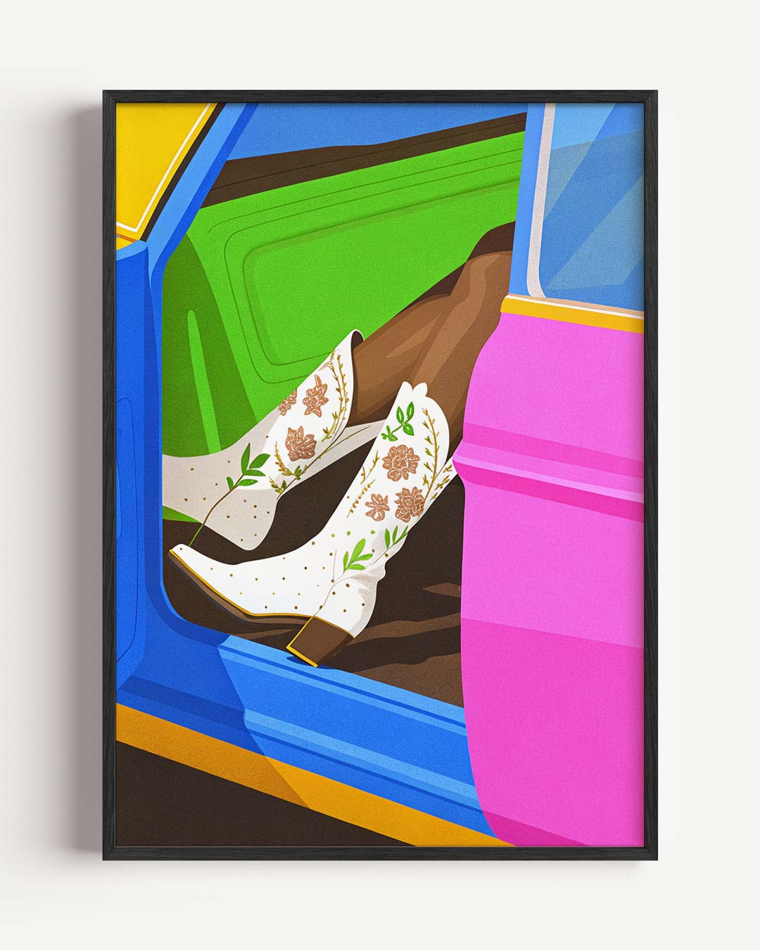 Vrolijke Cowboy Stijl – paas portret poster als wanddecoratie