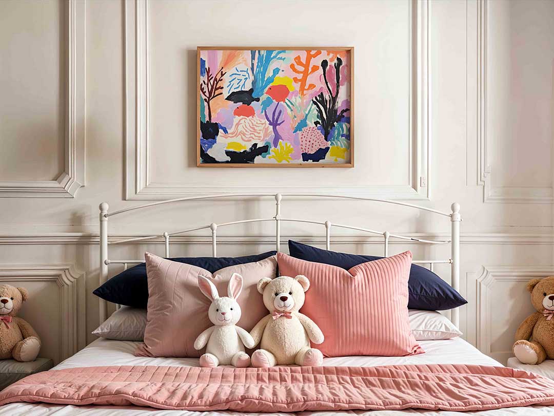 Vissen en koraal – kids poster in liggend formaat