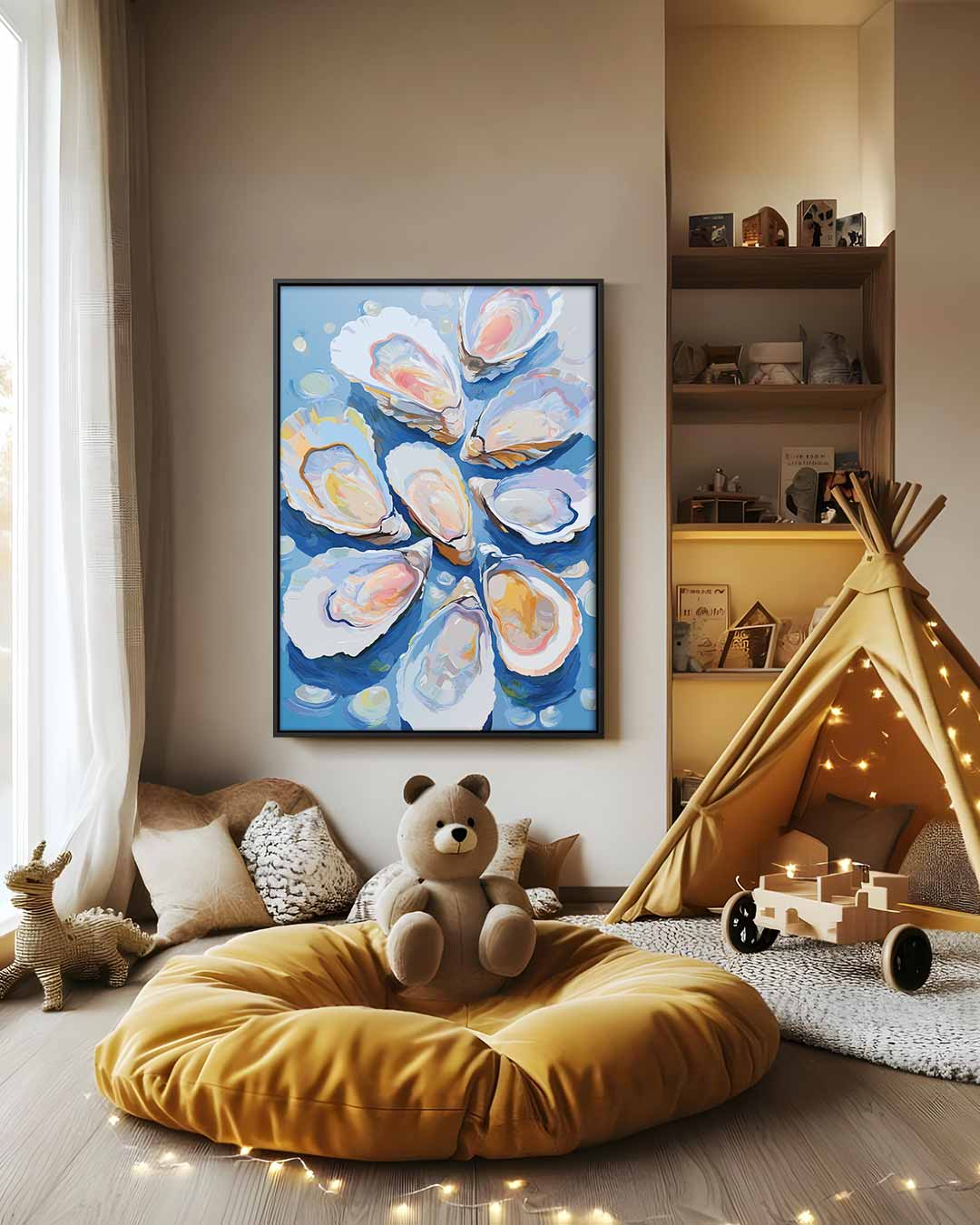 Oesters in Kunst – modern portret kunstwerk van WallArtistic