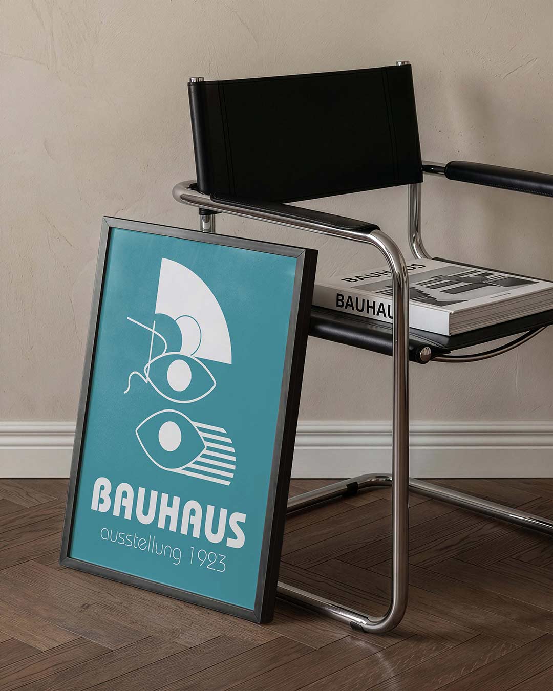 Vorm en lijnen – staande Bauhaus poster voor aan de muur