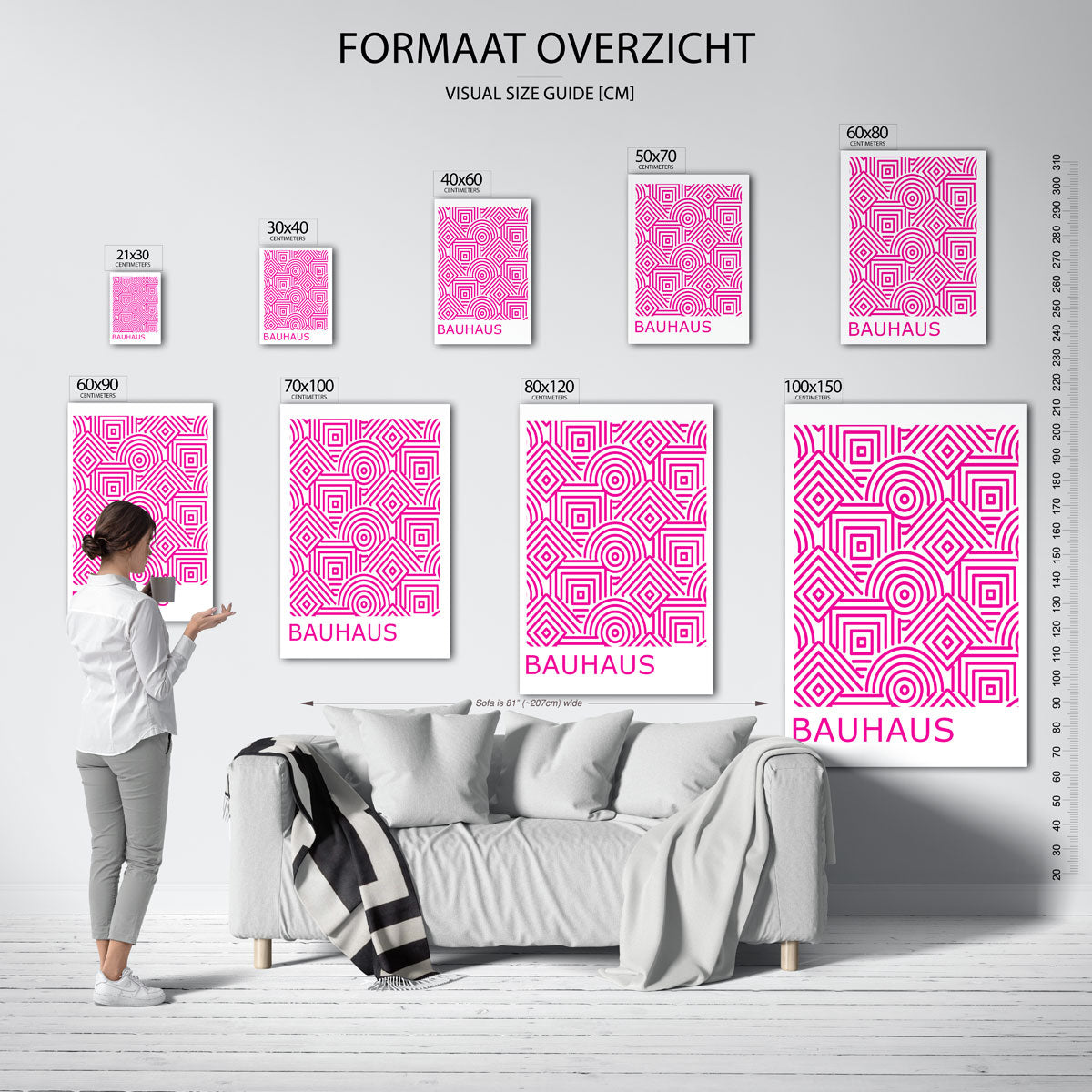  – geometrische poster in Bauhaus-stijl van WallArtistic