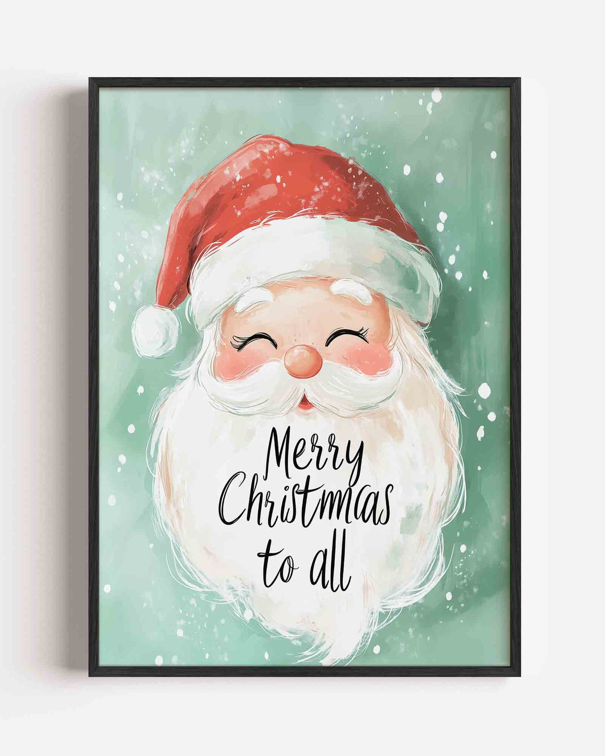 Kerstman met tekst – kids portret poster als wanddecoratie