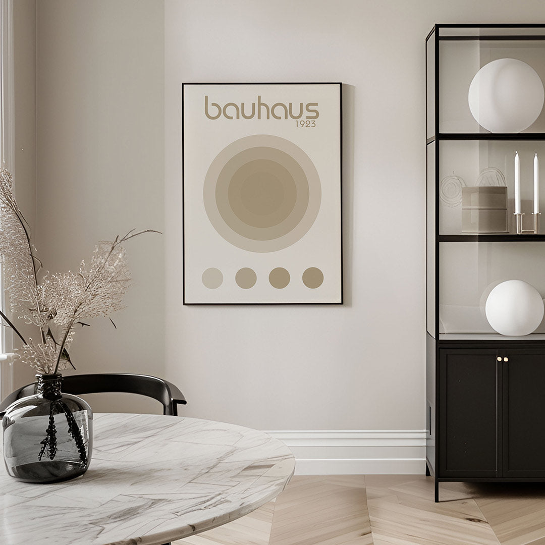 Vorm en balans – geometrische Bauhaus poster in staand formaat