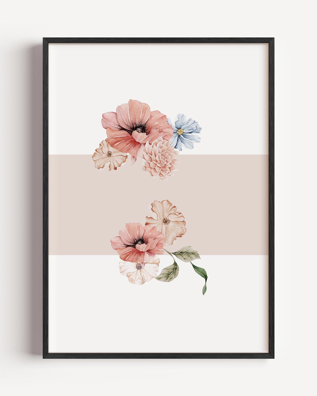 Bloemrijke Elegantie – bloemen portret poster als wanddecoratie