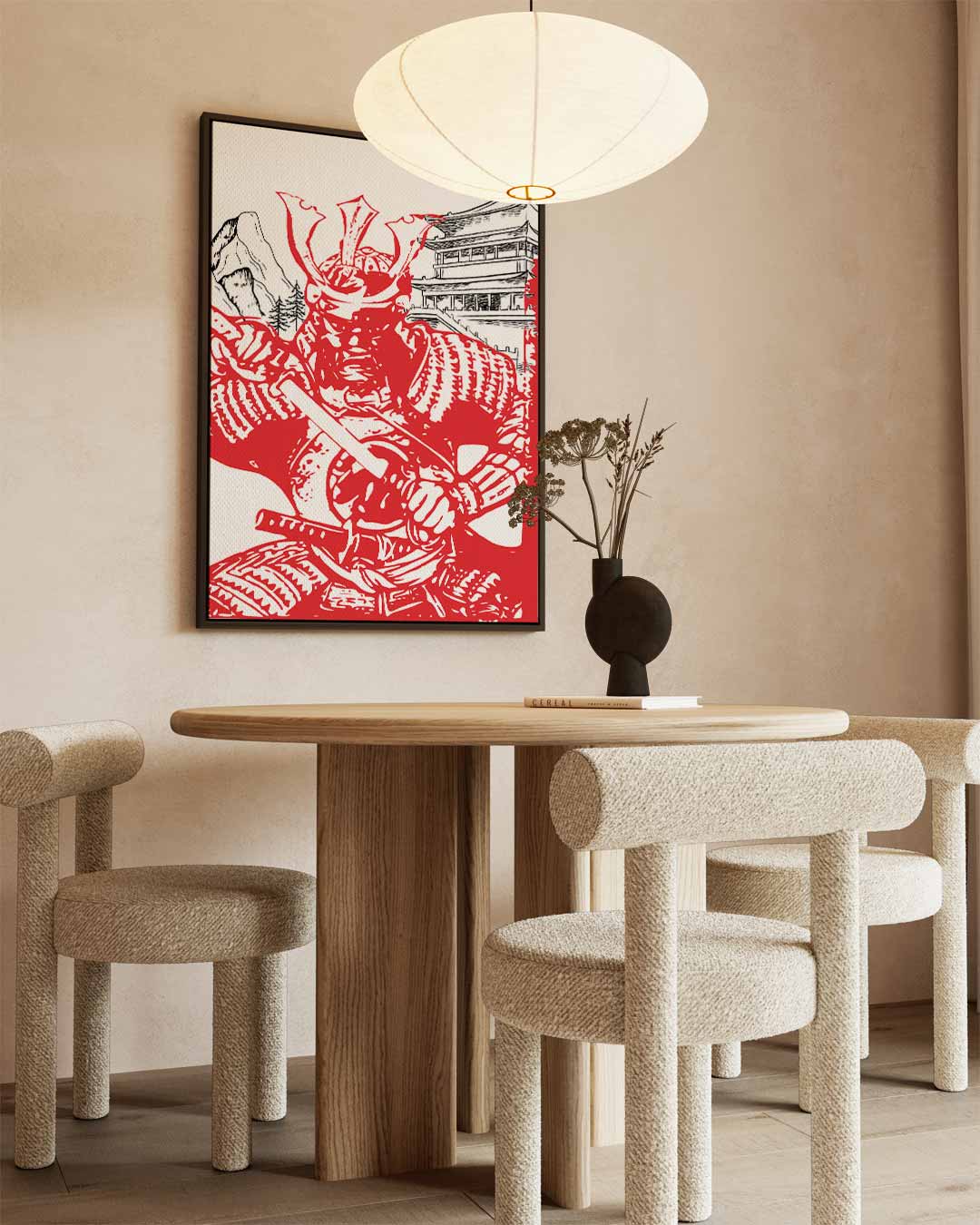 Samoerai Geestkracht – staand kunstwerk voor modern interieur