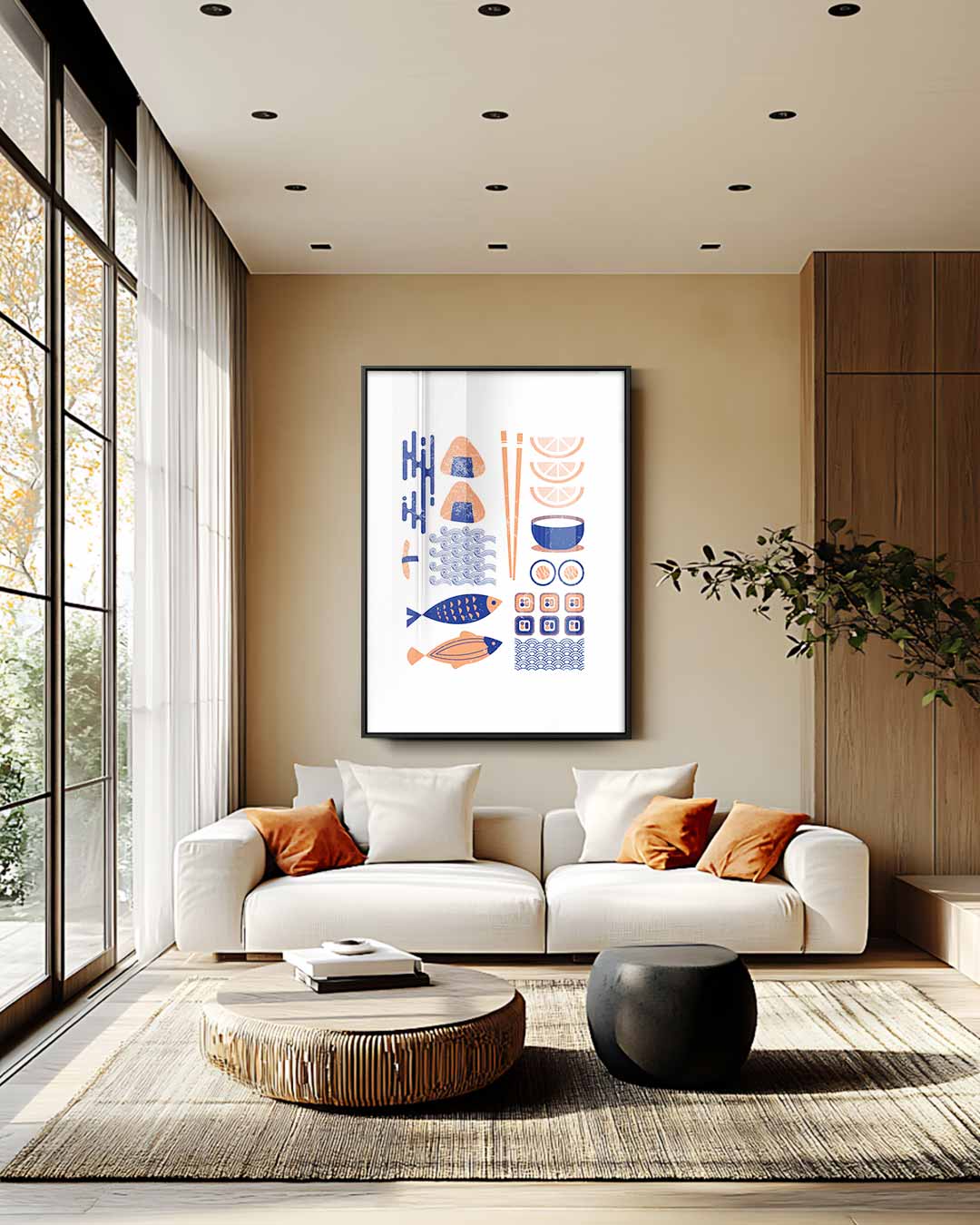 Japanse Culinaire Vormgeving – staand kunstwerk voor modern interieur