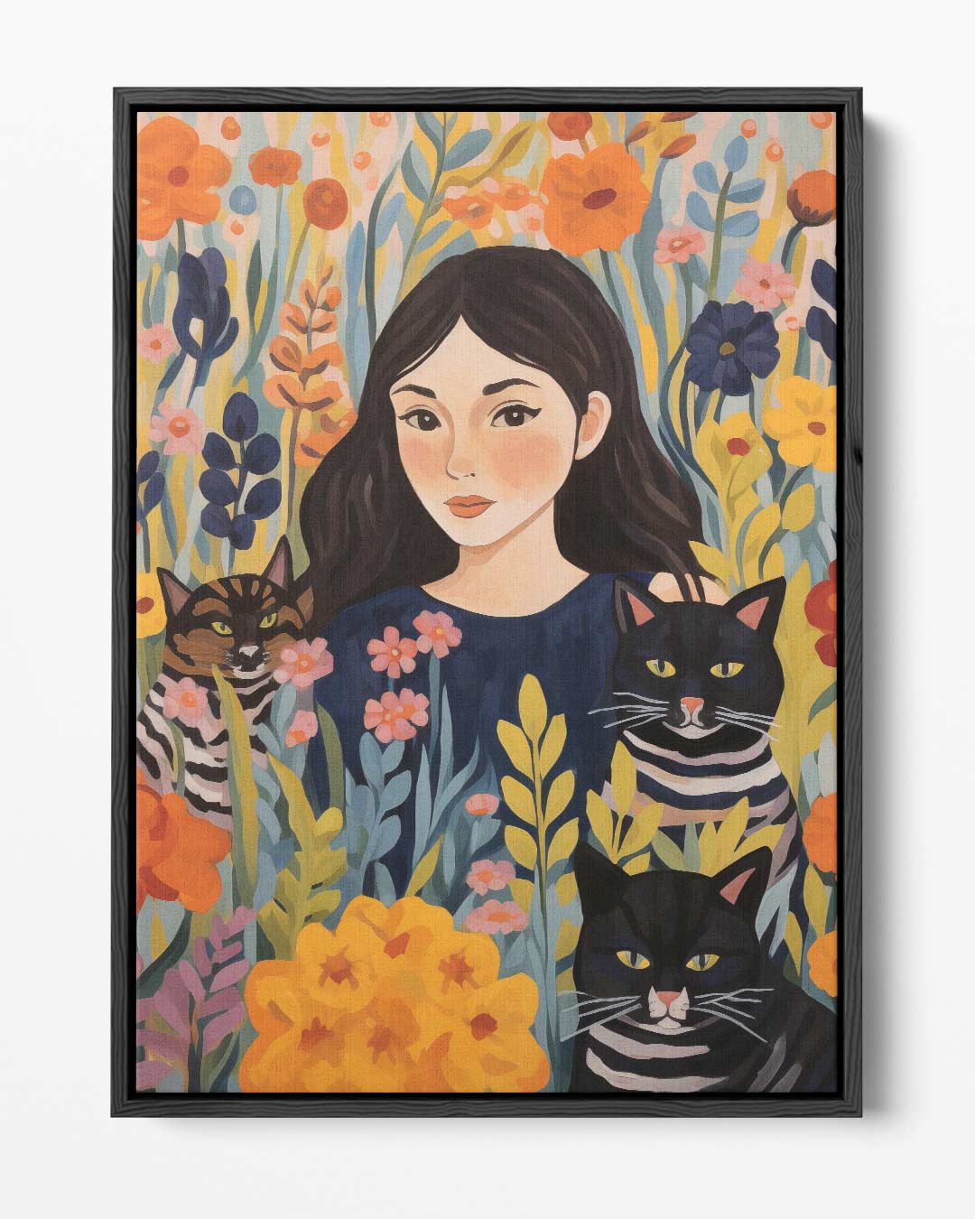 Vrolijke Tuinmomenten – portret kunstwerk als wanddecoratie