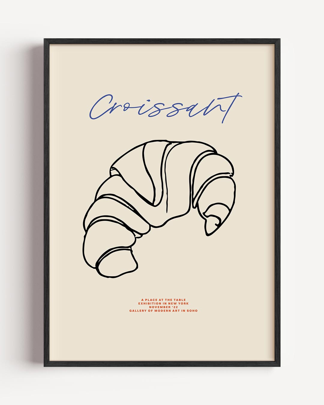 Stijlvolle Croissant – keuken portret poster als wanddecoratie