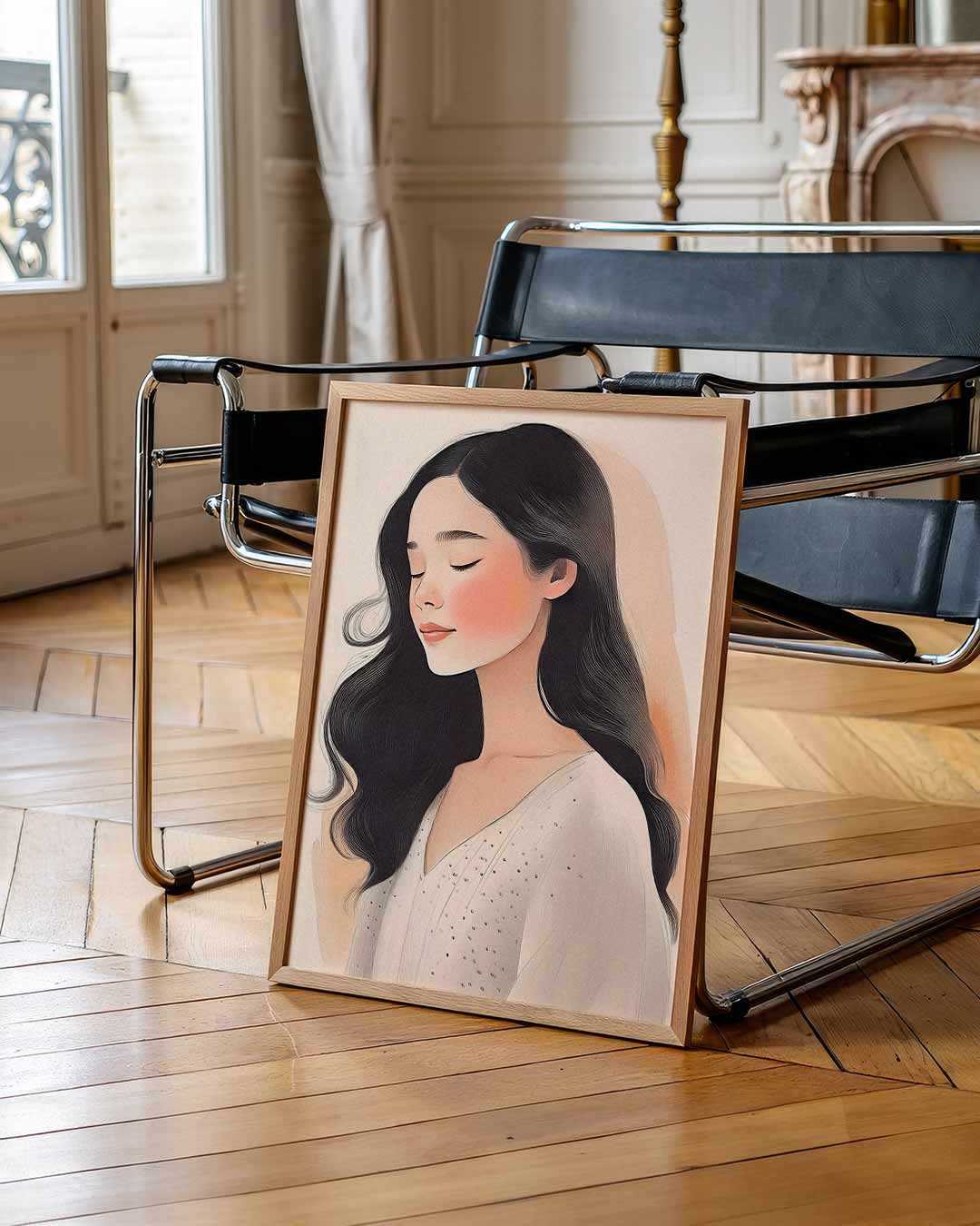 Dromerige Sereenheid – zomerse wandkunst als portret poster