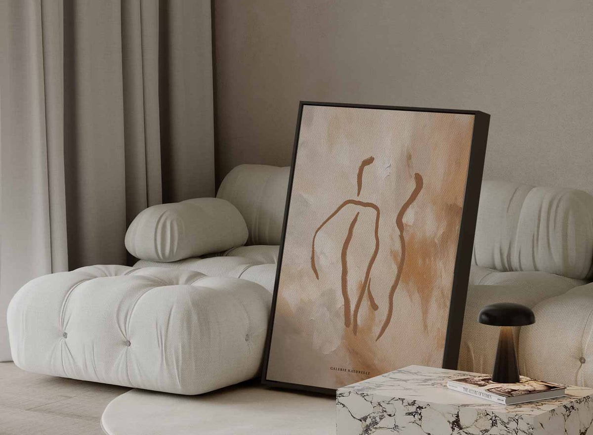 Dansende Schaduwen – staande wandkunst voor woonkamer of interieur