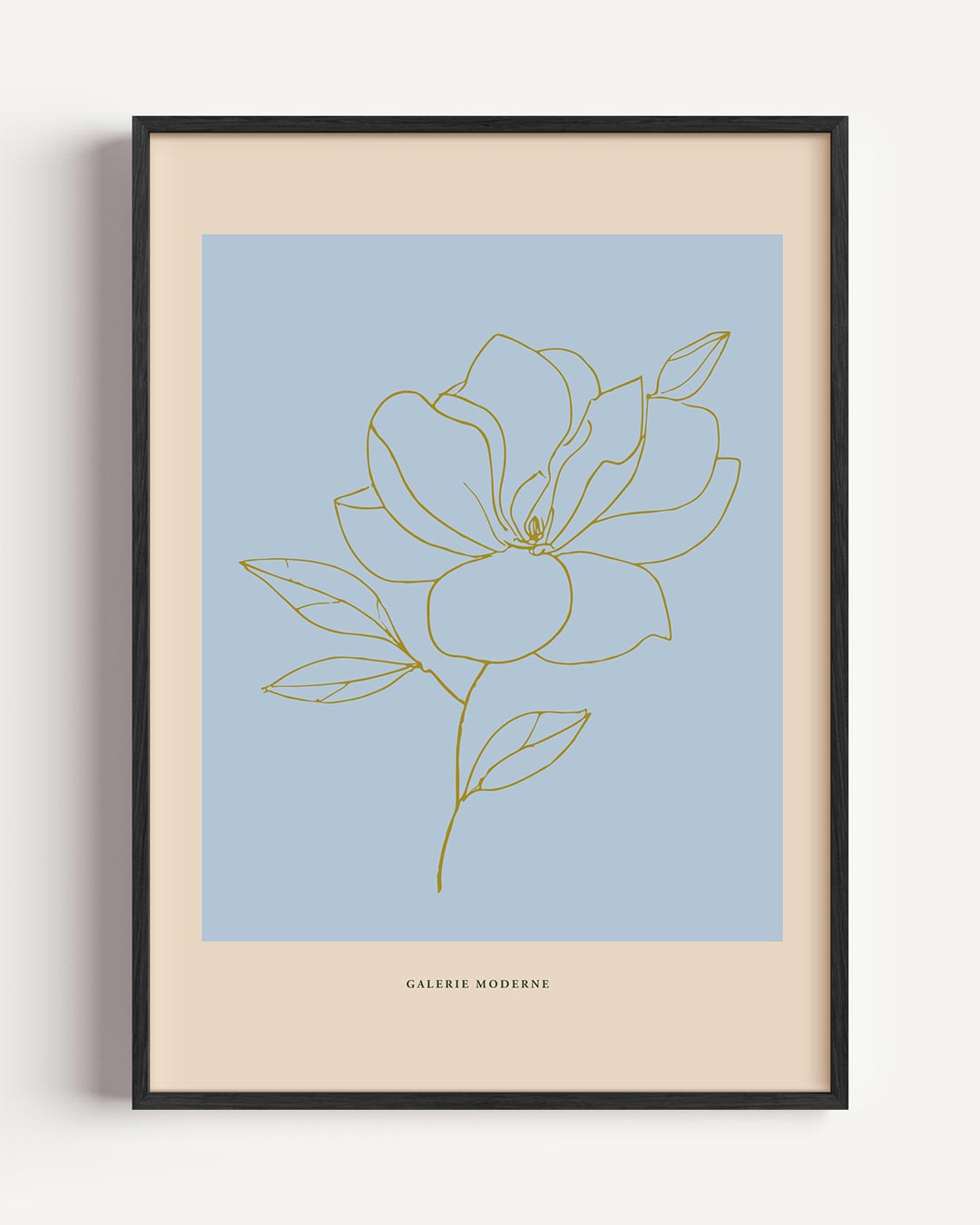 Elegante Bloemenlijntekening – bloemen portret poster als wanddecoratie