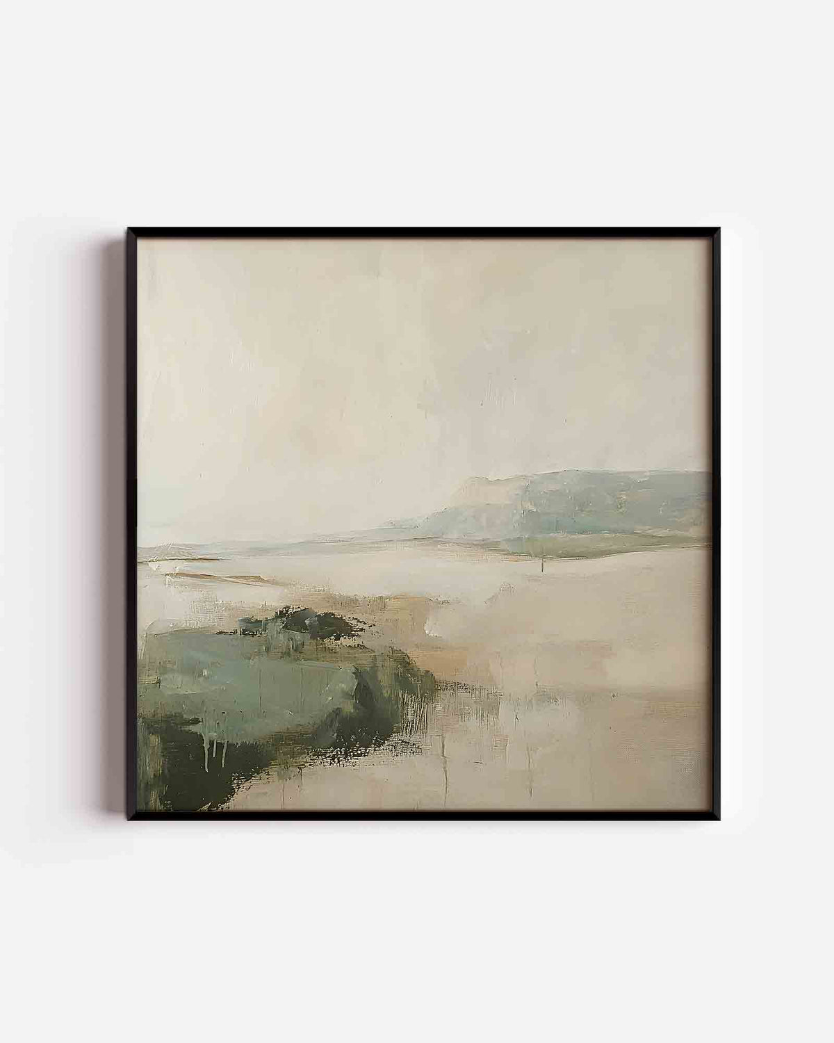 Landschap in zachte tinten – abstracte textuur vierkante poster als wanddecoratie