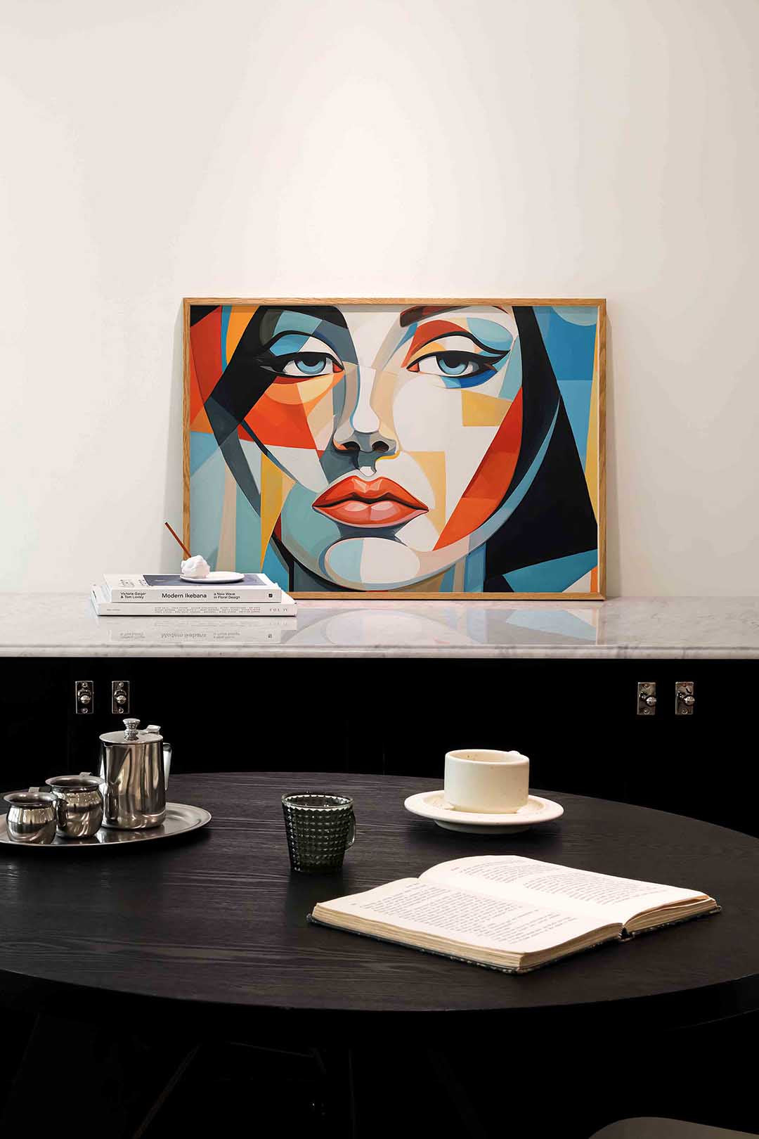 Geometrisch gezicht – portret poster in liggend formaat