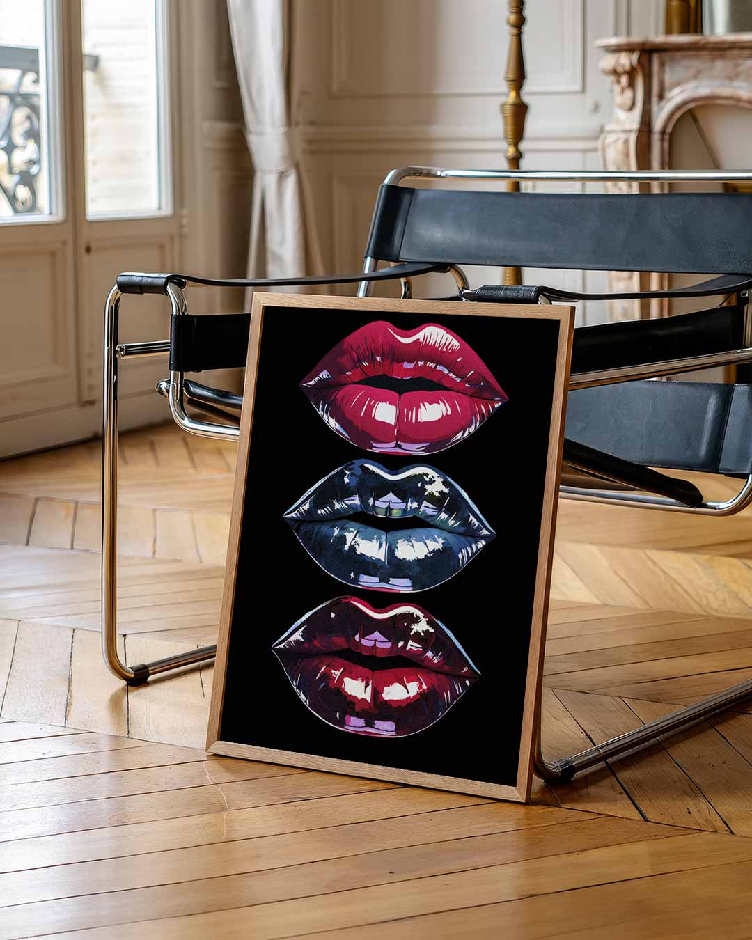Stijlvolle Lippen – urban poster in staand formaat