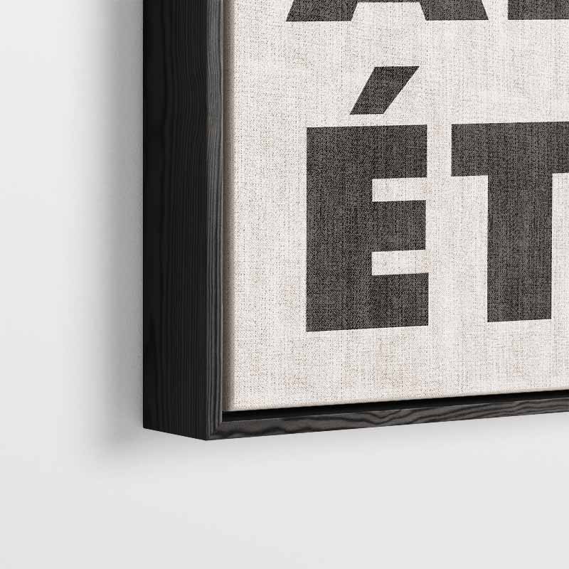 Bon Appétit Typografie Poster – plexiglas wanddecoratie in portret formaat