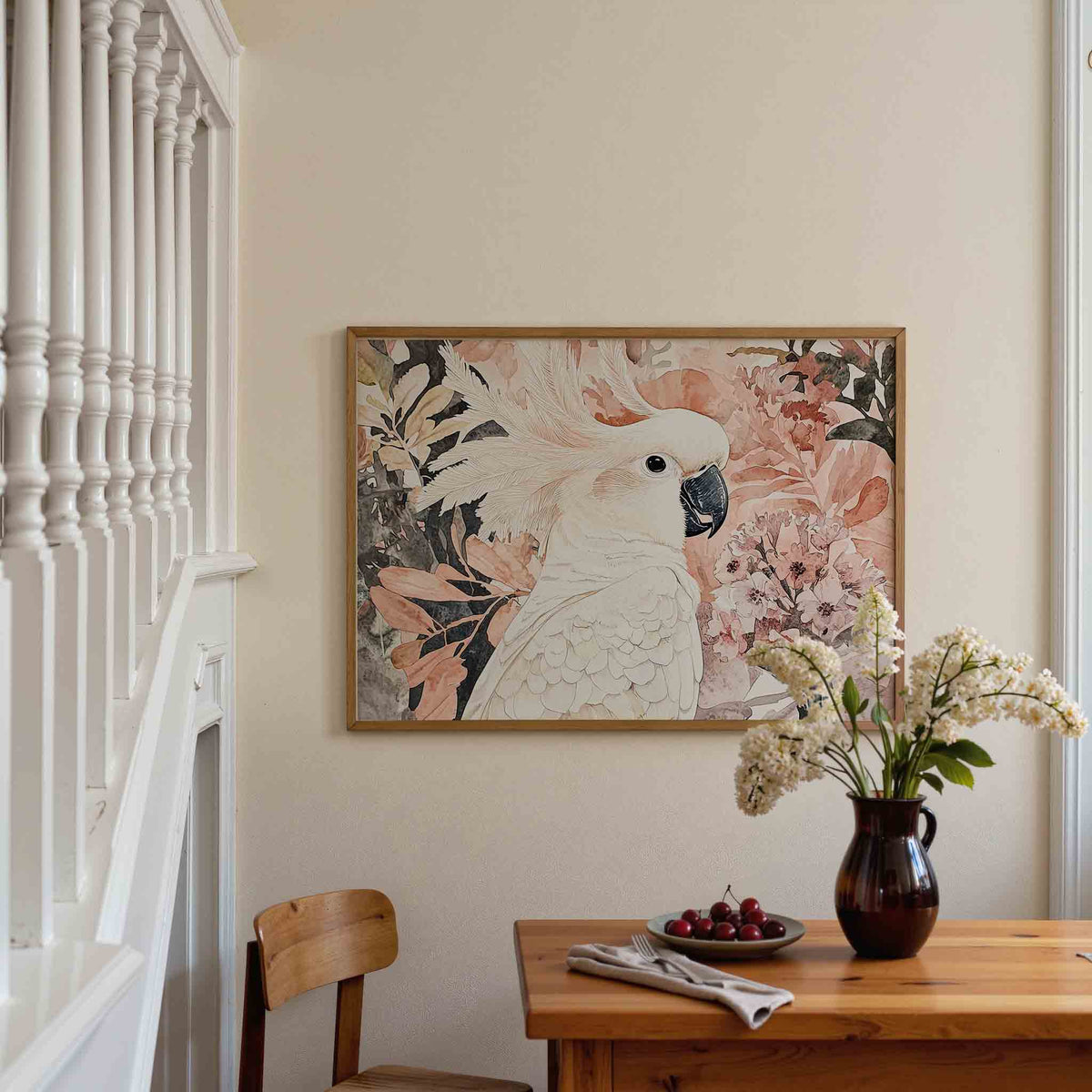 Witte papegaai – dieren poster in liggend formaat