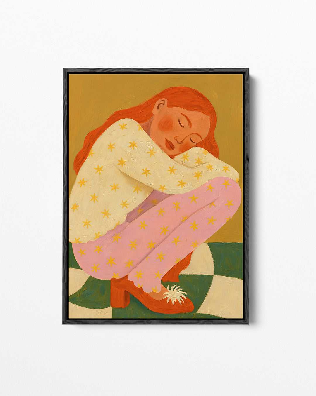 Dromerige vrouw – staand wanddecoratie kunstwerk