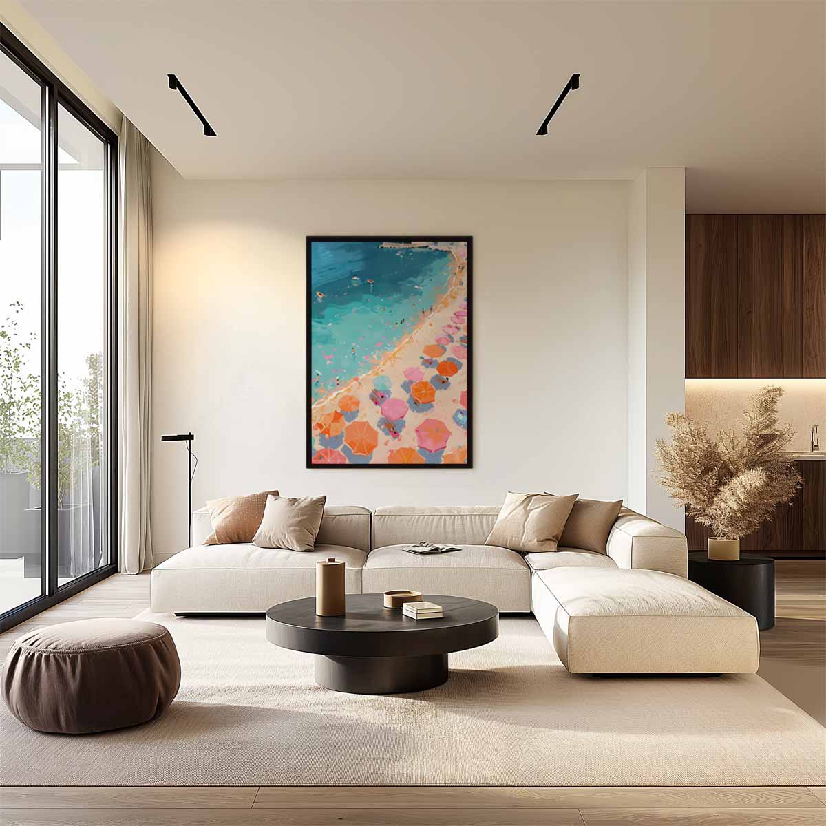 Zonnige Stranddag – staand kunstwerk voor modern interieur