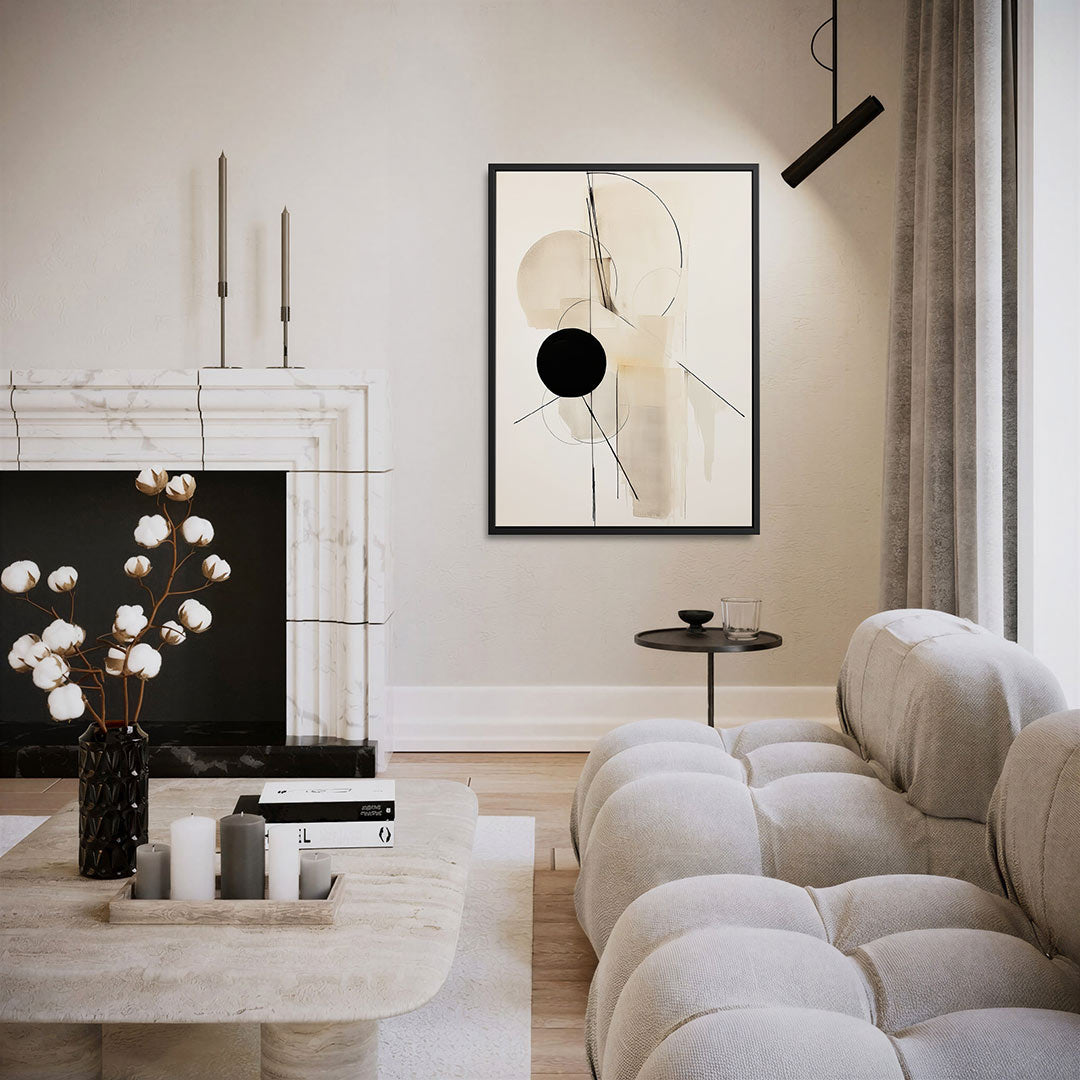 Geometrische vormen – moderne staande wandkunst