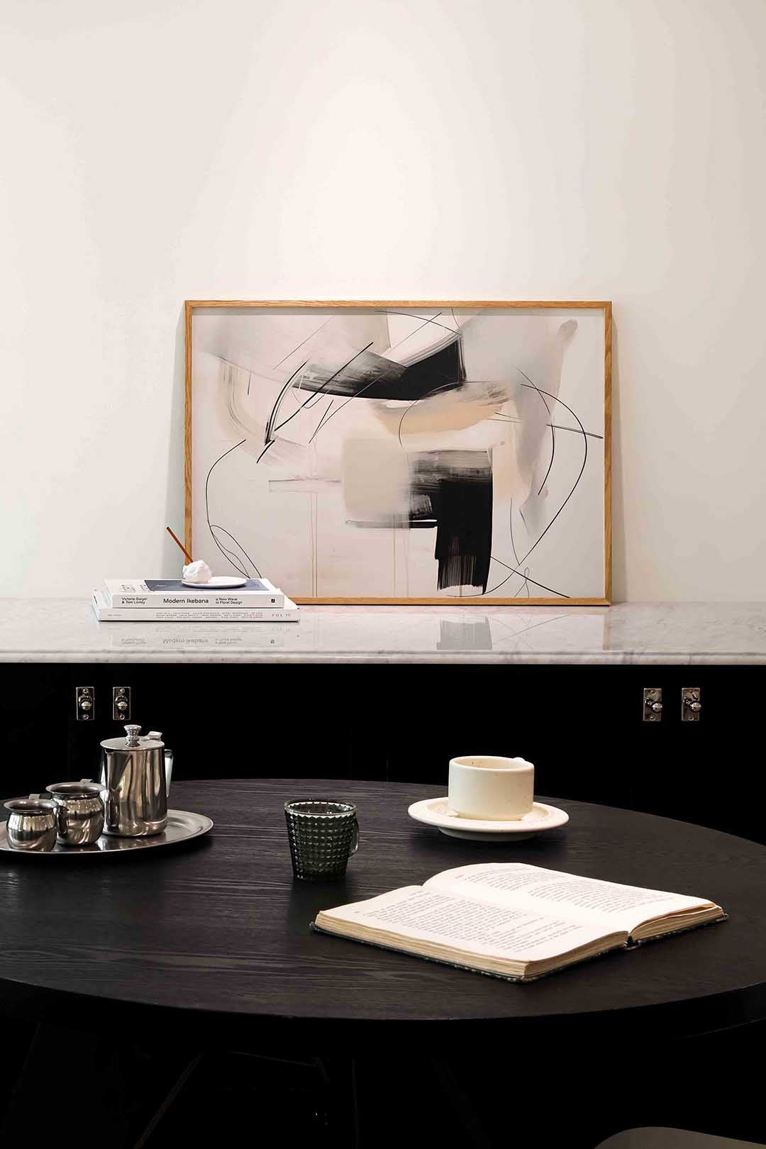 Abstracte lijnen en vlakken – abstracte poster in liggend formaat