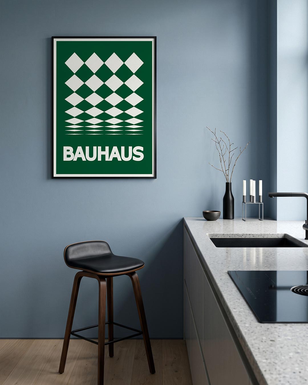  – geometrische Bauhaus poster in staand formaat
