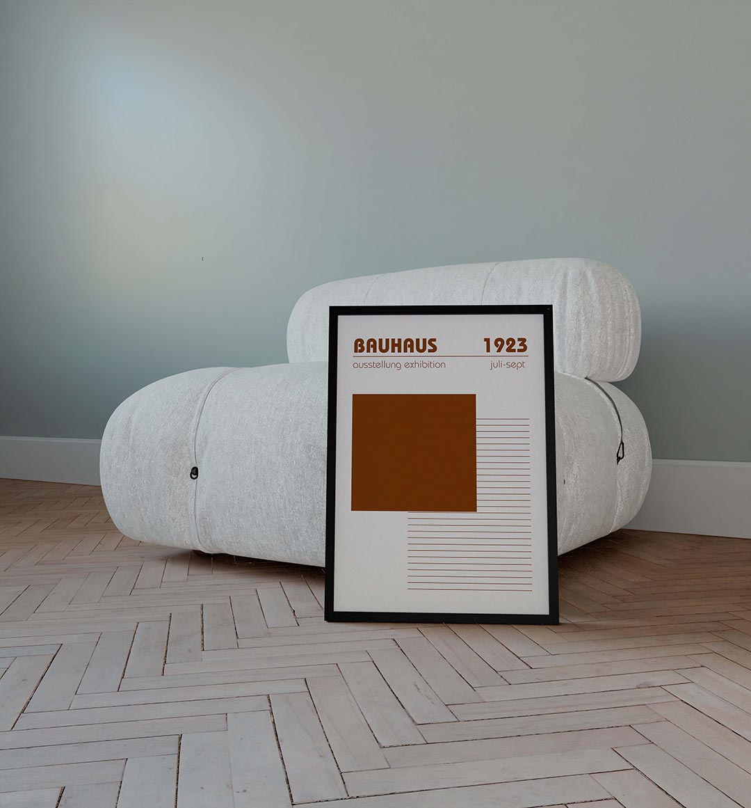 Vorm en lijnen – geometrische poster in Bauhaus-stijl van WallArtistic