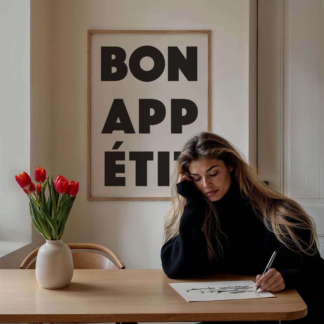 Bon Appétit – culinaire wandkunst als portret poster