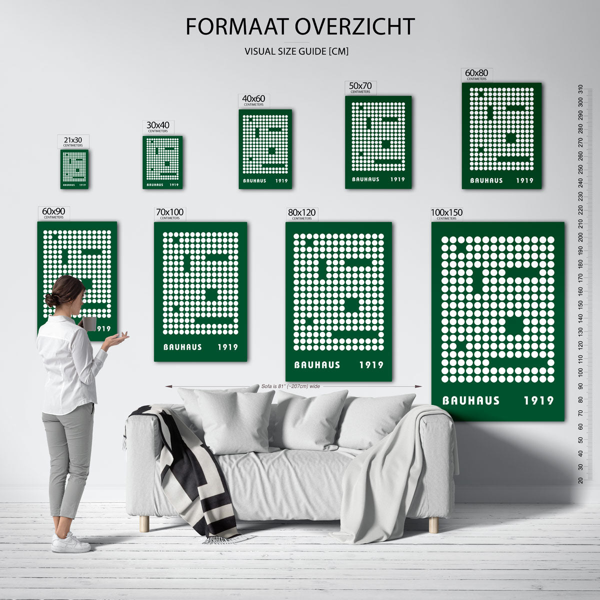  – Bauhaus poster als moderne geometrische wanddecoratie