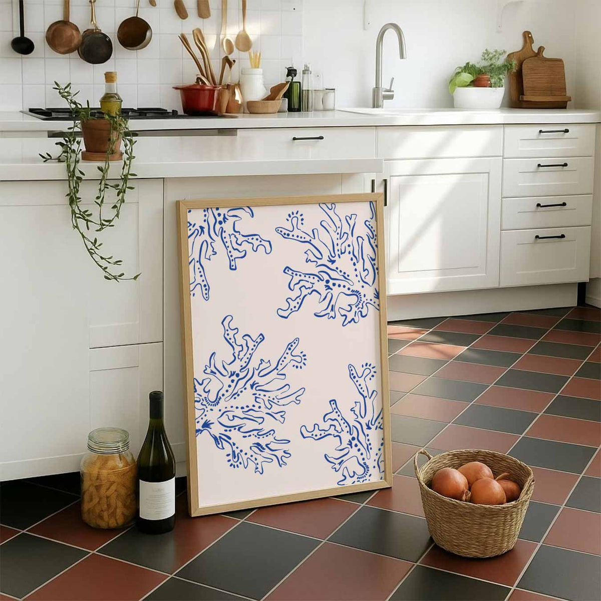 Blauwe Koraalpatroon – dieren portret poster, afbeelding 7
