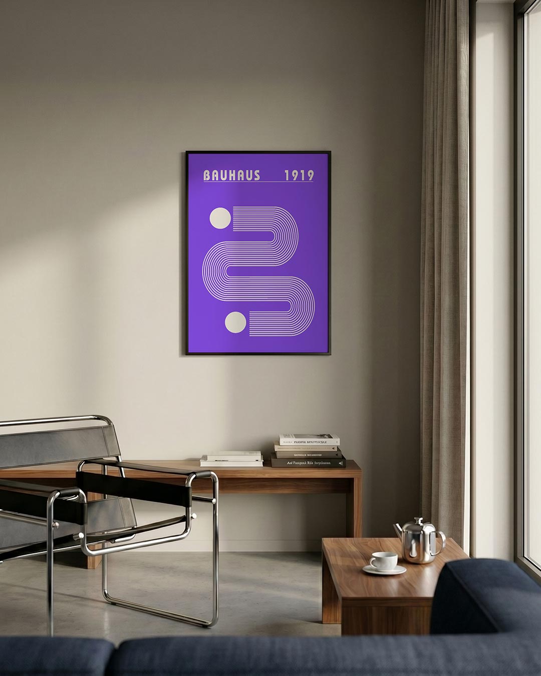  – staande Bauhaus poster voor aan de muur