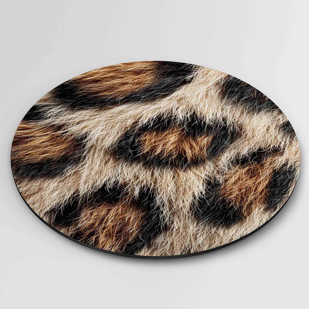 Luipaardprint – ronde safari wanddecoratie van WallArtistic