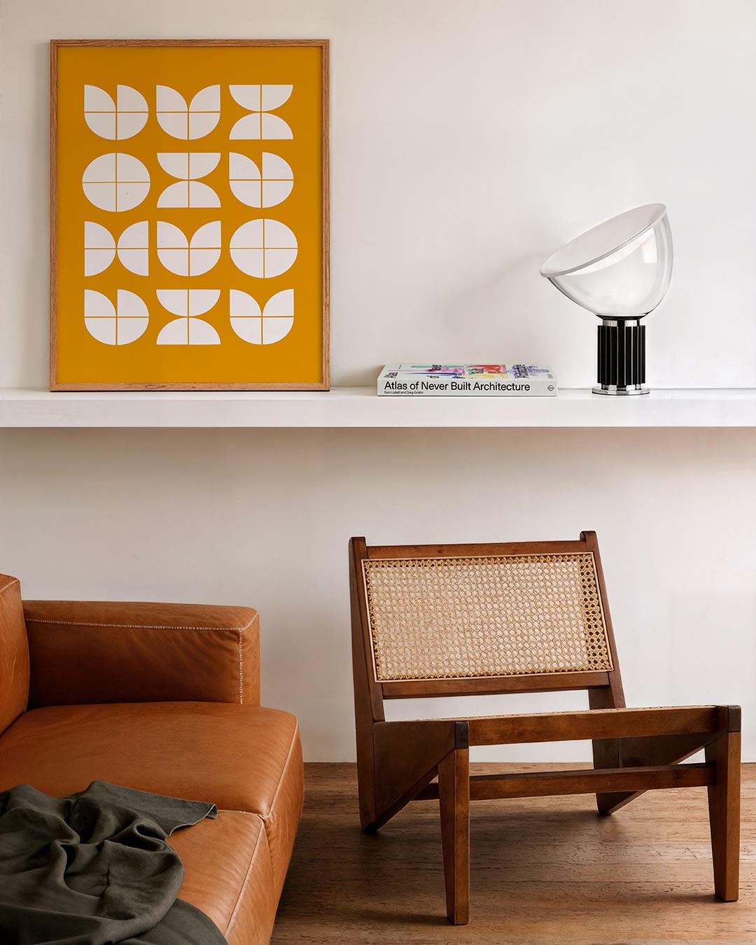Vormenspel en kleur – staande Bauhaus poster voor aan de muur