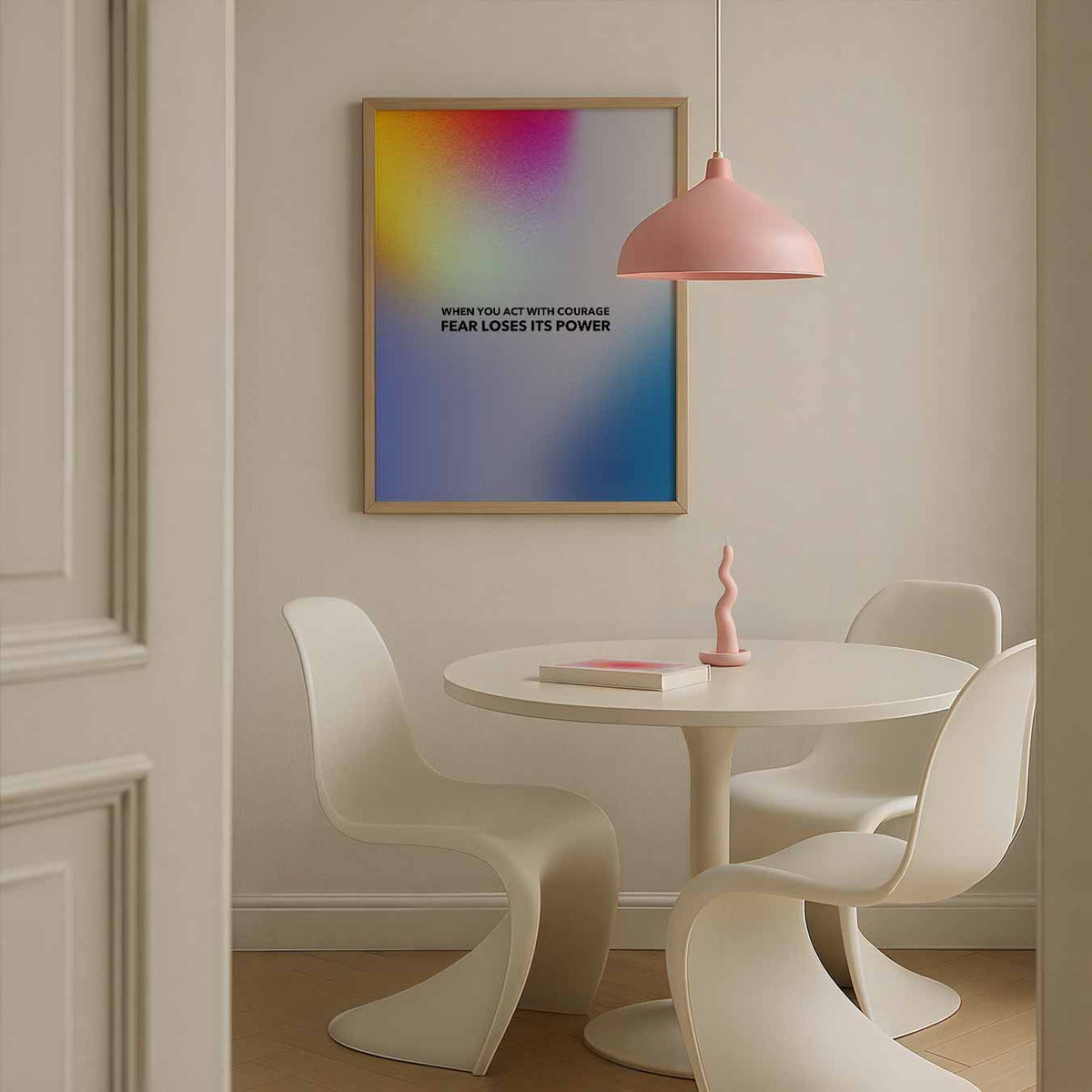 Courage Over Fear – staande mindful wanddecoratie van WallArtistic