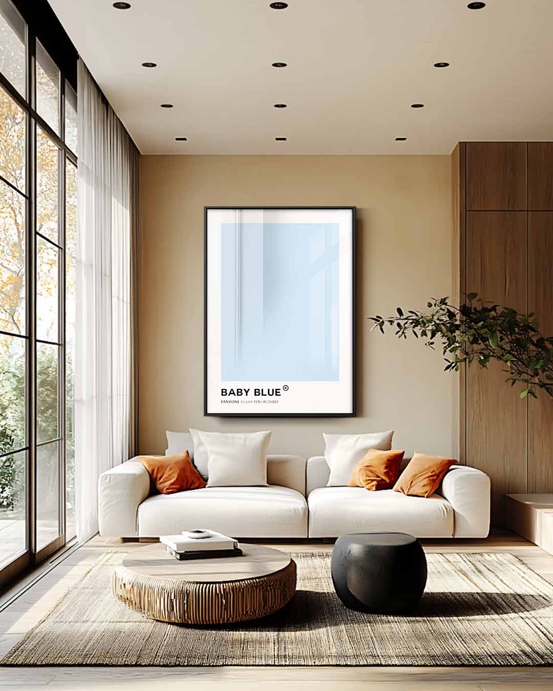 Baby Blue Vibes – canvas wanddecoratie in portret formaat