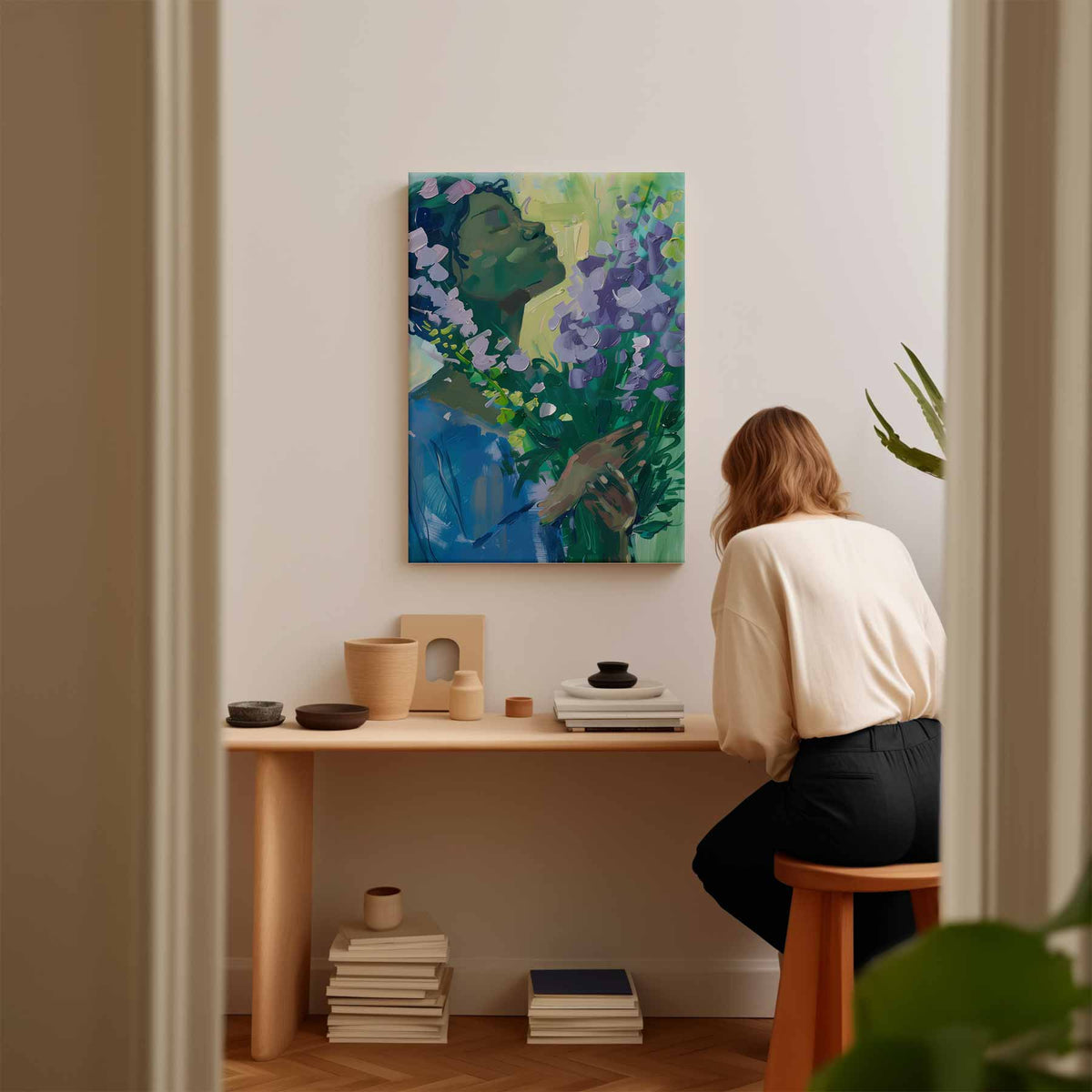 Bloemige Dromen – plexiglas wanddecoratie in portret formaat