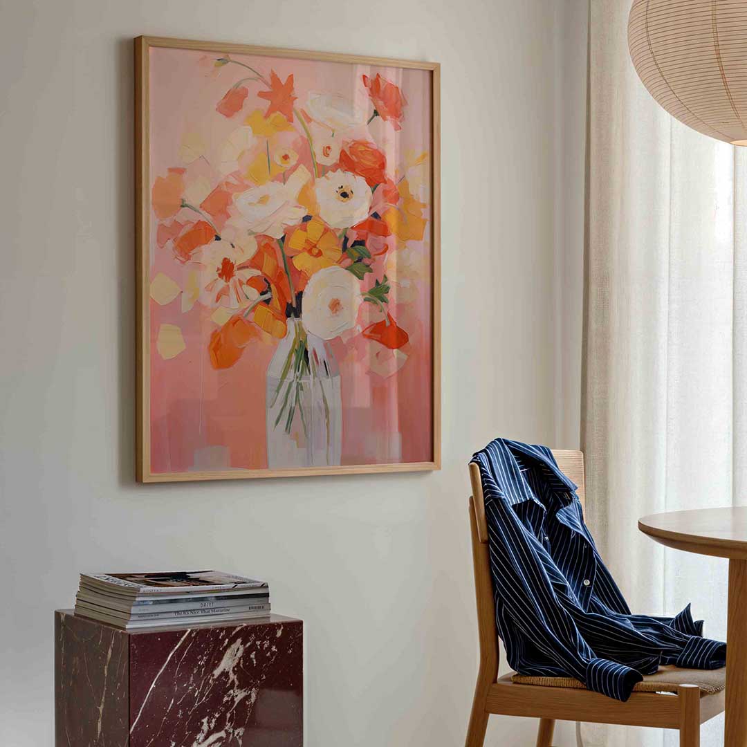 Bloemen in vaas – bloemen poster in staand formaat