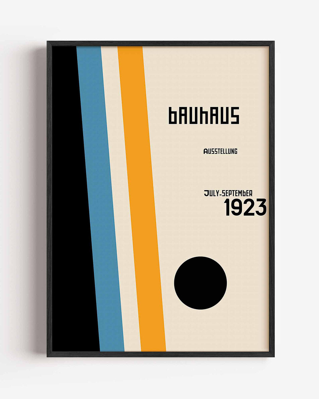 Vorm en kleurvlakken – staande Bauhaus poster als wanddecoratie
