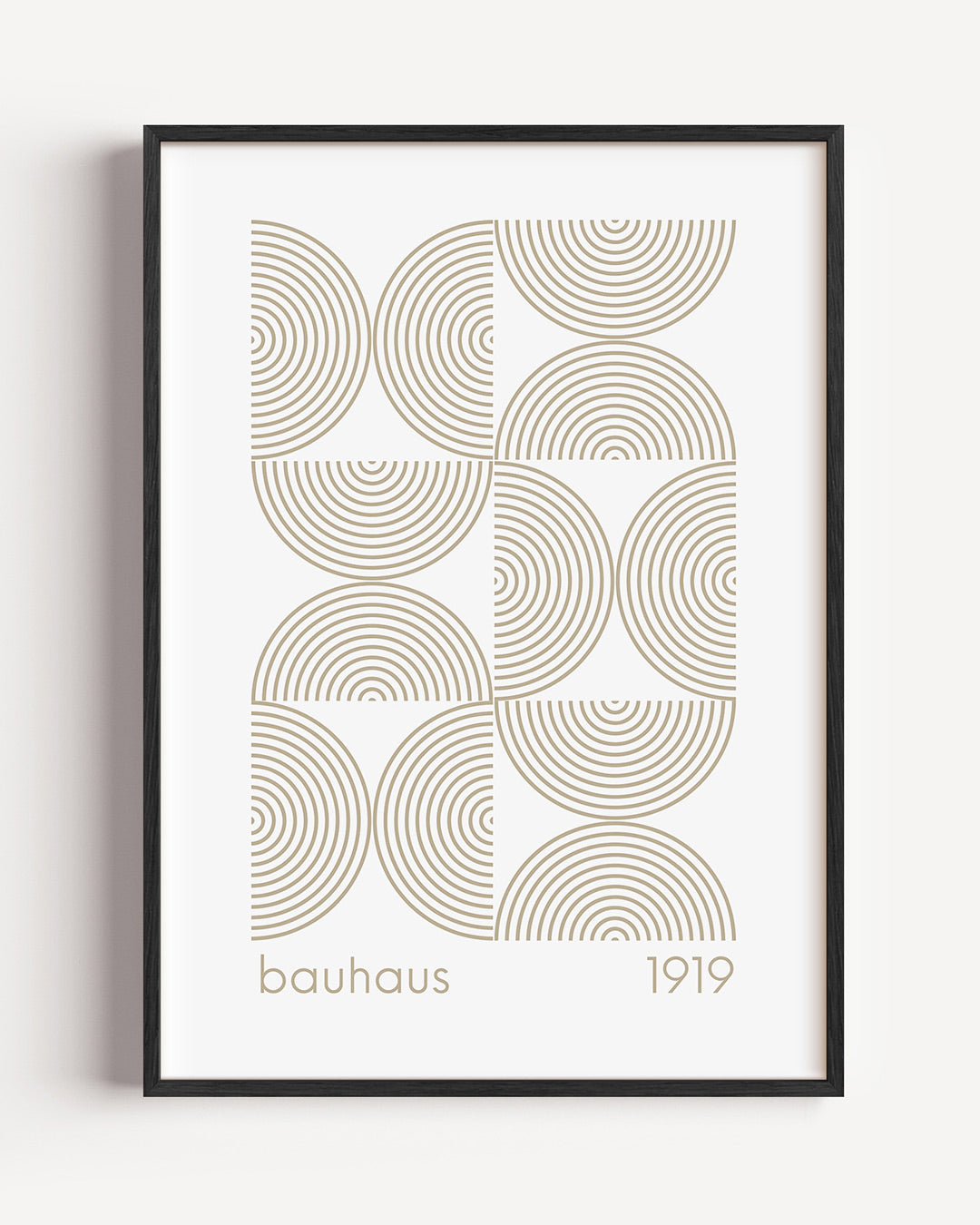 Cirkelritme en lijnen – staande Bauhaus poster als wanddecoratie