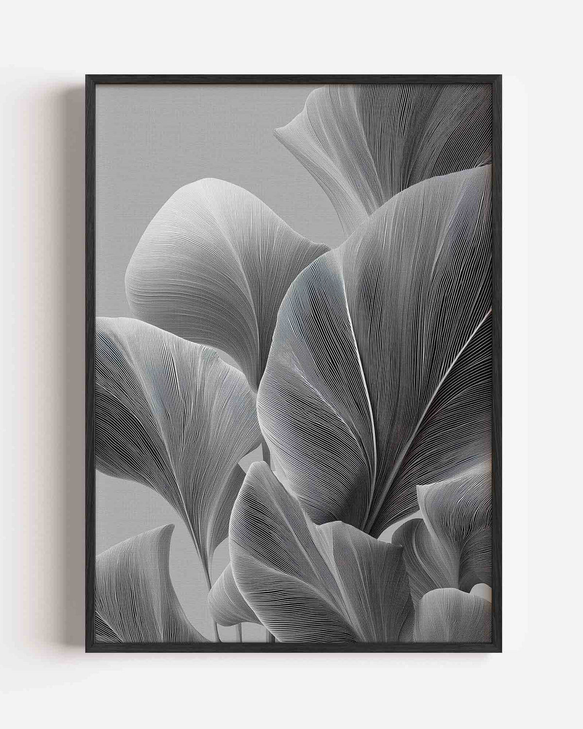 Grote bladeren – abstracte portret poster als wanddecoratie