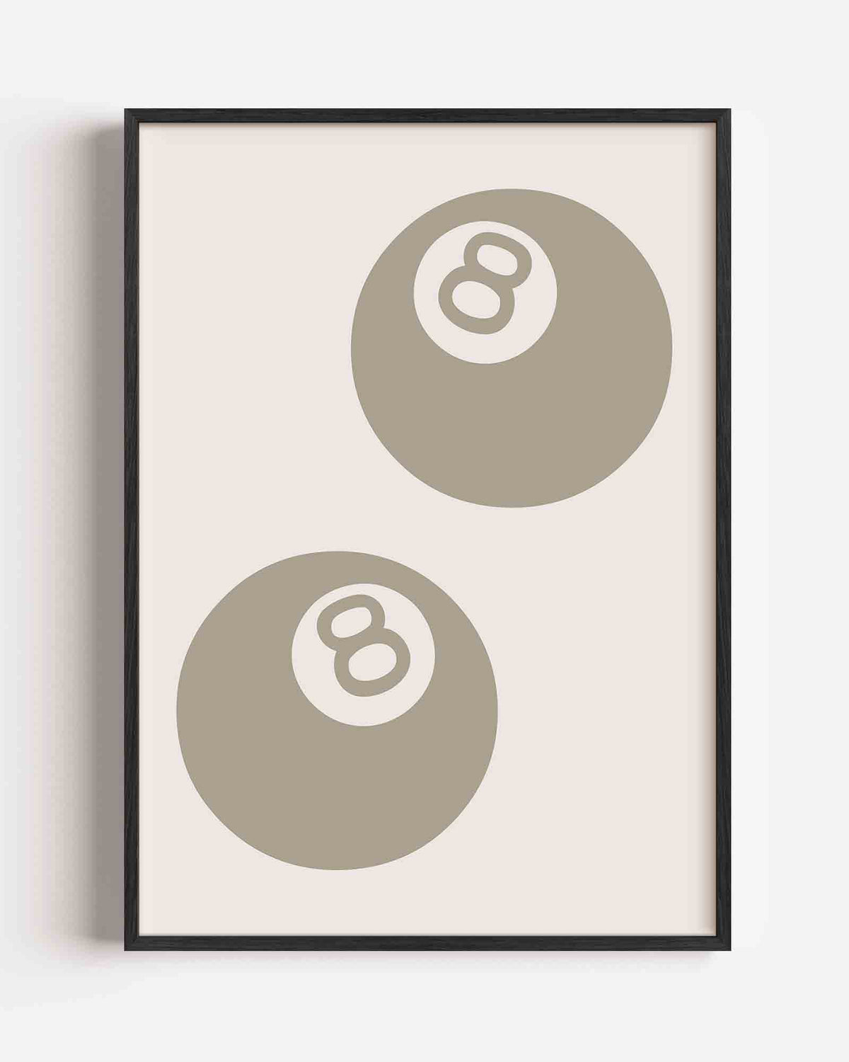 Twee biljartballen – Pop Art portret poster als wanddecoratie
