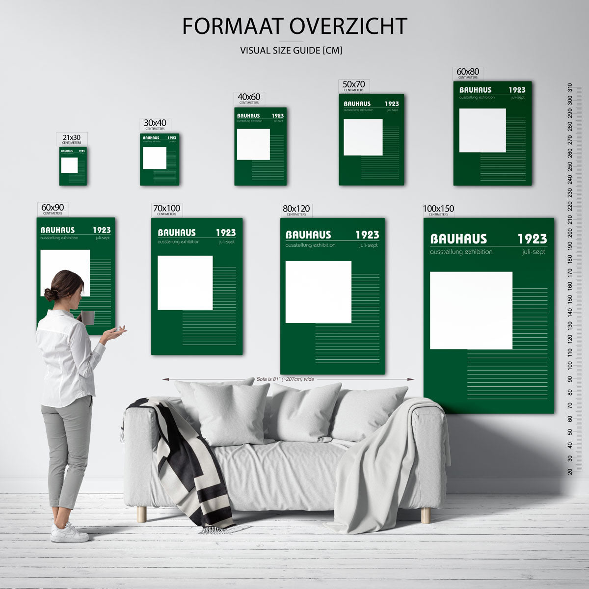  – Bauhaus poster als moderne geometrische wanddecoratie