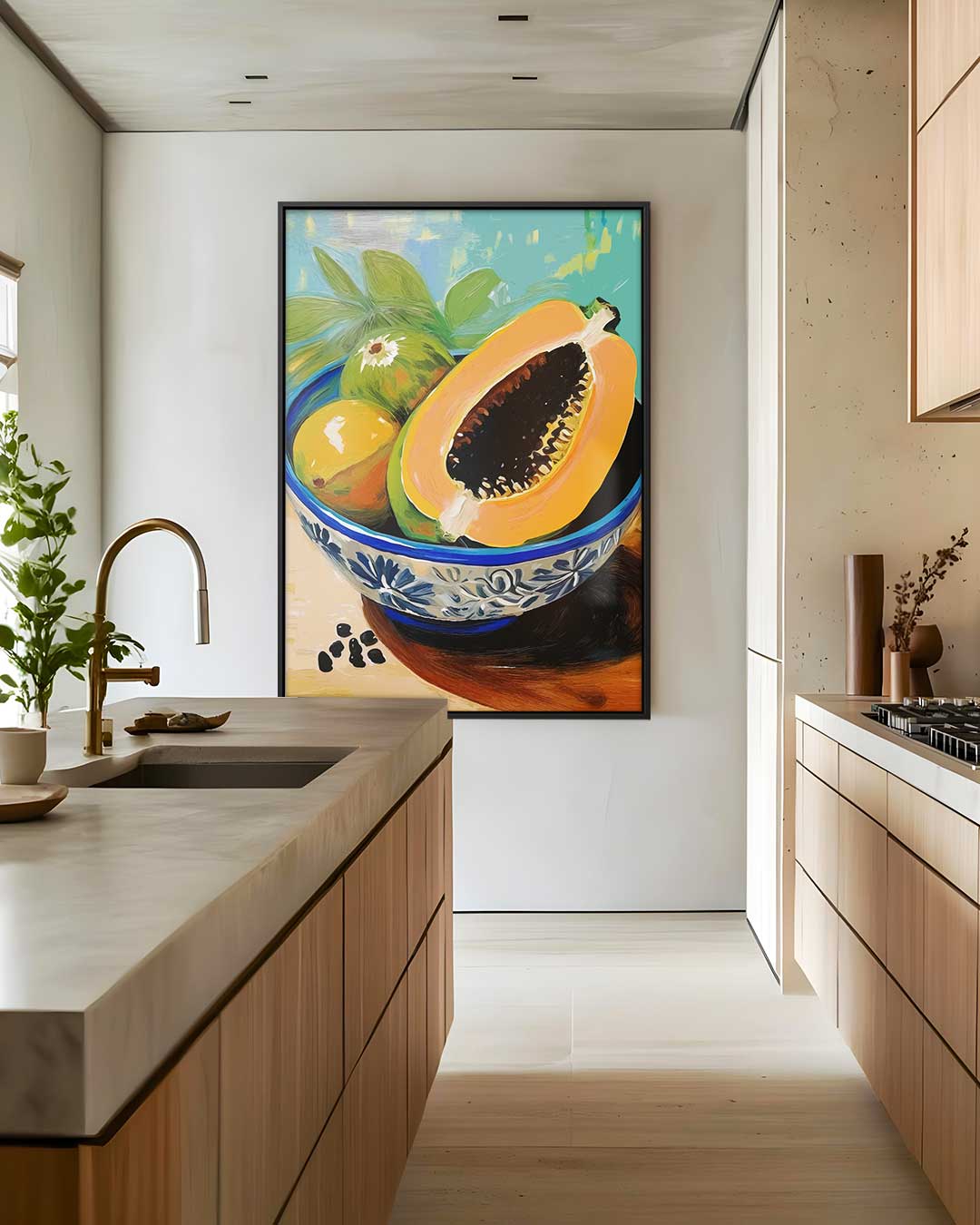 Tropische Vruchtenschaal – staand kunstwerk voor modern interieur