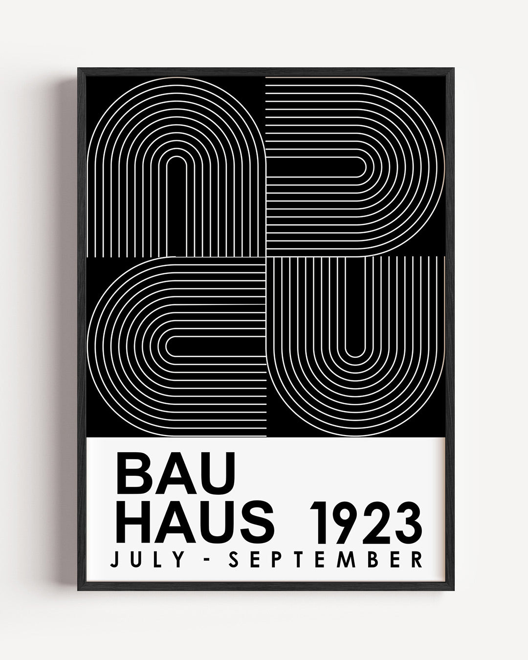 Lijnen en vlakkenspel – staande Bauhaus poster als wanddecoratie