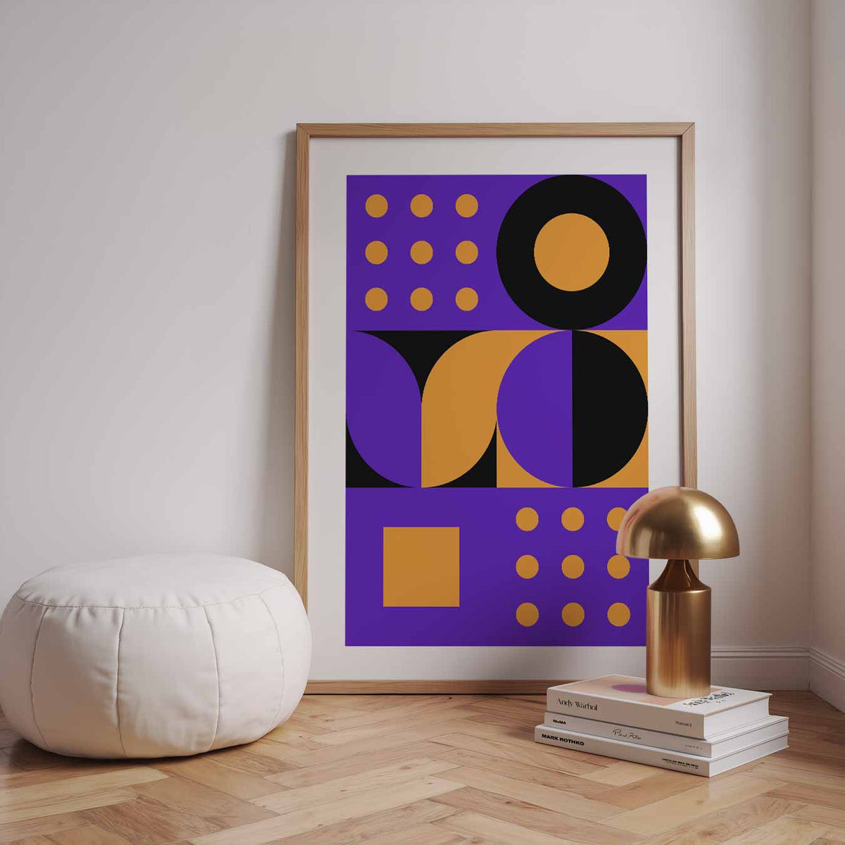 Retro Vibes Geometrische – dieren poster in staand formaat