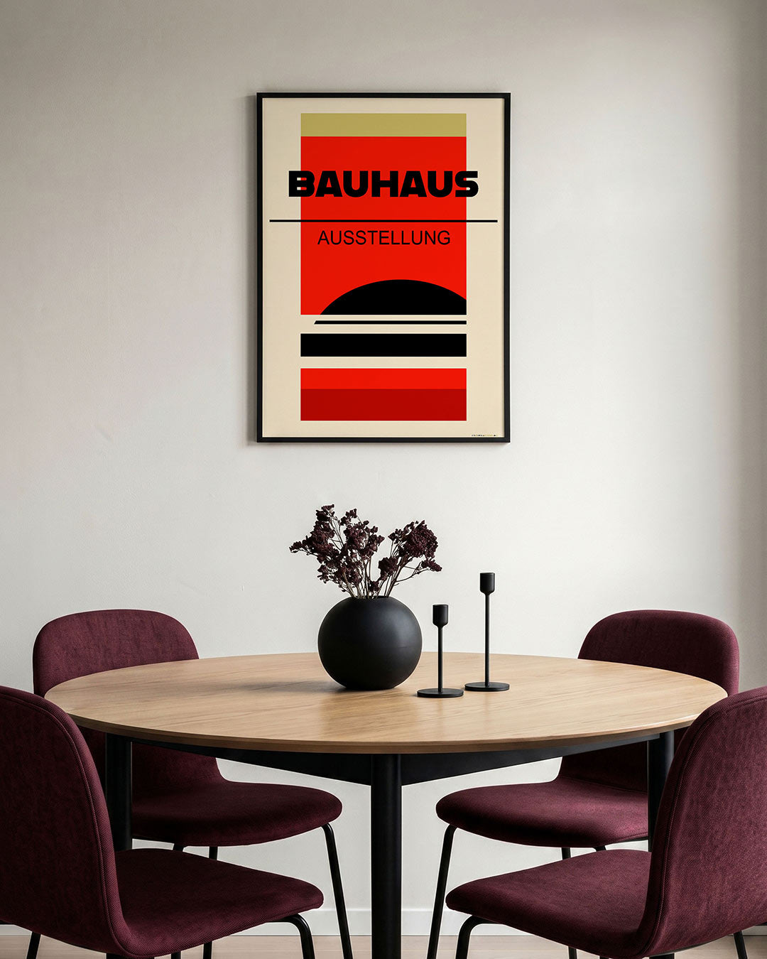 Vorm en balans – staande Bauhaus poster voor aan de muur